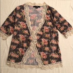 Forever 21 Floral Cardigan
